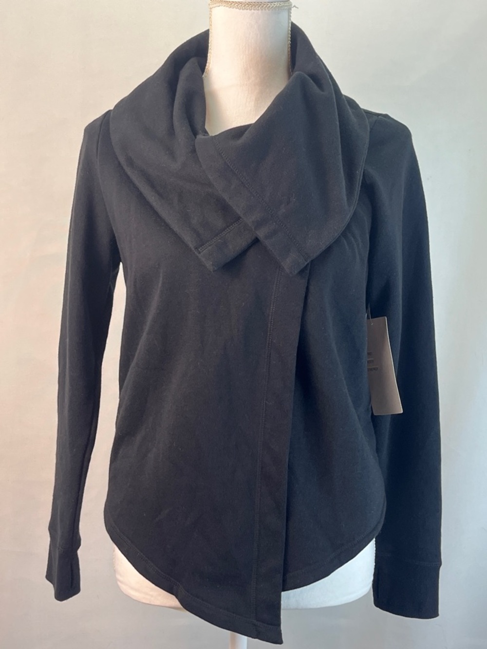 Zella Black Asymmetrical Wrap Jacket